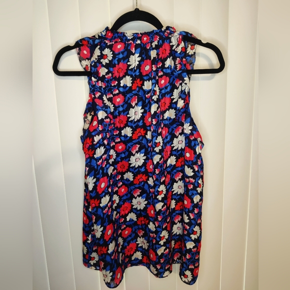 Kate Spade Red White Blue Floral Blouse  Womens small - Picture 2 of 3